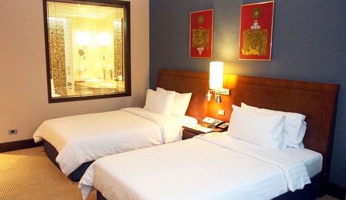 Chambre, 2 lits une place