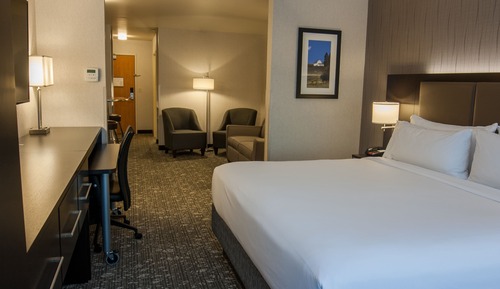 Chambre Standard, 1 grand lit, accessible aux personnes à mobilité réduite (Roll-In Shower)