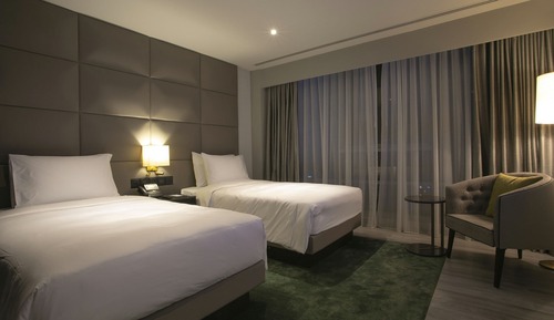 Chambre, 2 lits une place