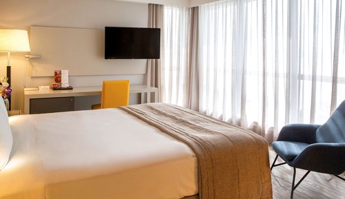 Chambre Luxe, 1 très grand lit, vue mer