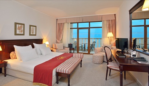 Chambre Classique, 1 très grand lit, vue mer