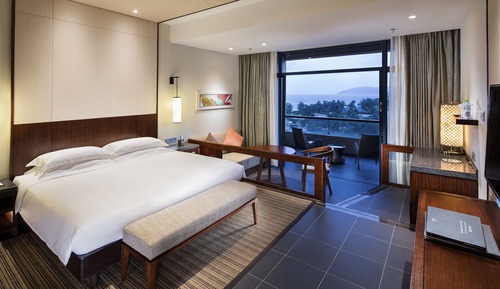 King, Chambre Deluxe, 1 très grand lit, vue océan