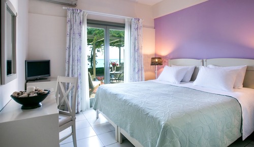 Chambre Double, 1 lit double, terrasse, vue mer