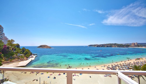 Chambre Double, balcon, vue plage