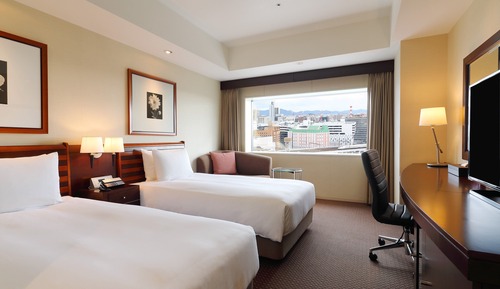 Chambre Premium, 2 lits une place, vue ville