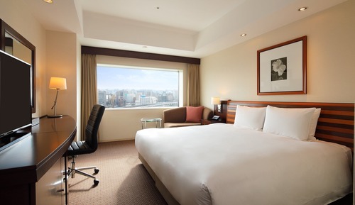Chambre Premium, 1 très grand lit, fumeurs, vue ville