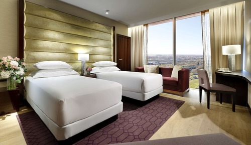 Chambre Deluxe, 2 lits une place, vue ville