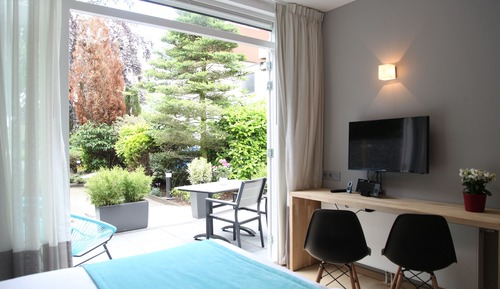 Chambre Double Deluxe, 1 grand lit, terrasse (Ground Floor)