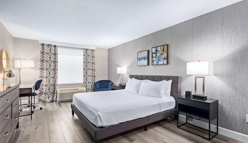 Chambre Standard, 1 très grand lit, réfrigérateur et four à micro-ondes, avec vue