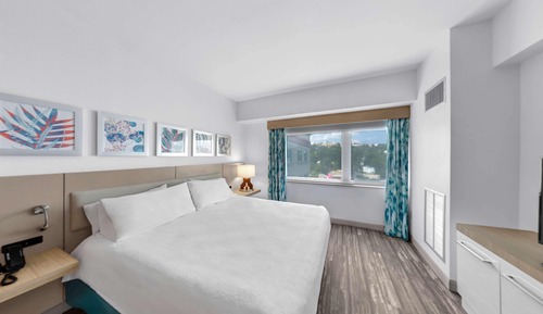 Chambre, 1 très grand lit et 1 canapé-lit, avec vue, en angle