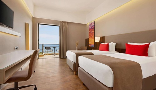 Chambre, 2 lits une place, non-fumeurs, vue mer