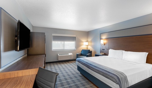 Chambre, 1 très grand lit, accessible aux personnes à mobilité réduite, non-fumeurs