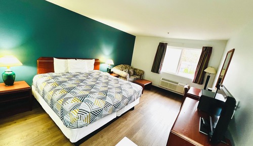 Chambre Standard, 1 très grand lit, accessible aux personnes à mobilité réduite, non-fumeurs