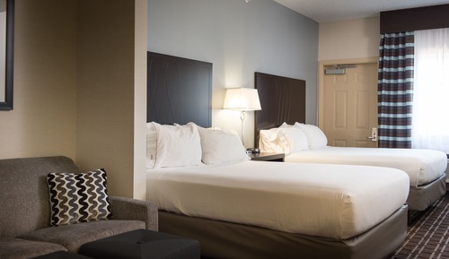 Chambre Standard, 2 grands lits, vue fleuve