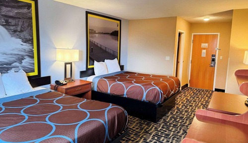 Chambre, 1 grand lit, accessible aux personnes malentendantes (Mobility, Roll-in Shower)