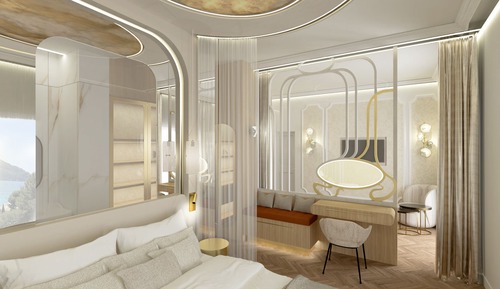 Suite, 1 très grand lit, non-fumeurs, vue mer