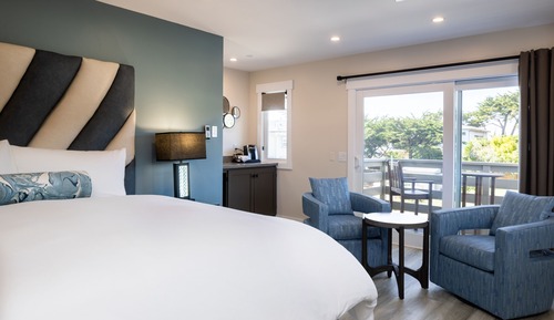 Chambre Standard, 1 très grand lit, vue partielle sur l'océan (Moss Beach)
