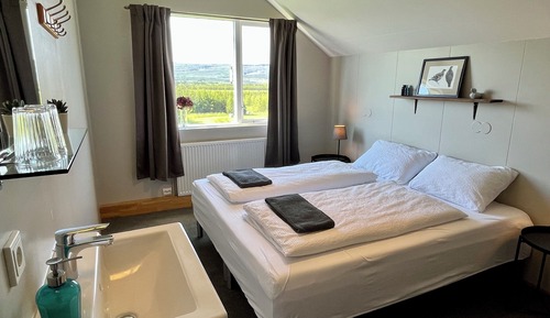 Chambre Standard Double ou avec lits jumeaux, salle de bains commune