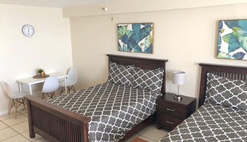 Suite Studio Supérieure, 2 lits doubles, vue océan, en front de mer