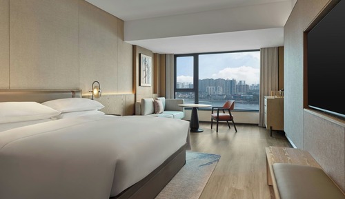 Chambre Premium, 1 très grand lit, vue lac