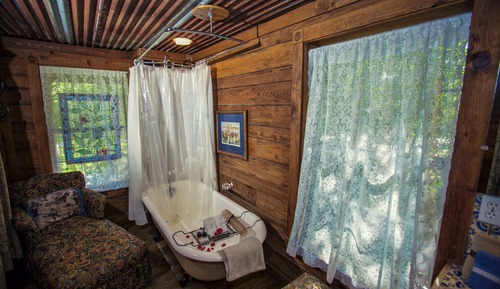 Cabane Classique, 1 grand lit, baignoire à jets (Hill County Lodge)