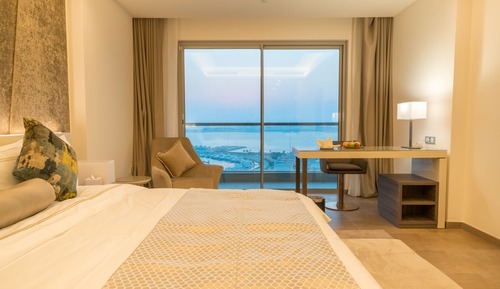 Chambre Premium, 1 très grand lit, vue mer