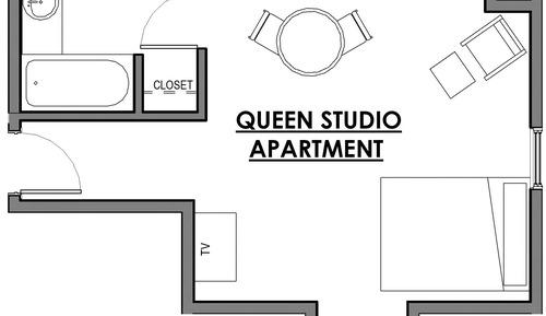 Appartement Deluxe, 1 grand lit, cuisine, vue océan