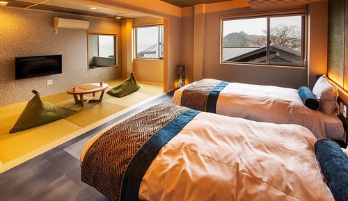 Chambre Exécutive avec lits jumeaux, non-fumeurs, en front de mer (with open-air bath, Suiho)