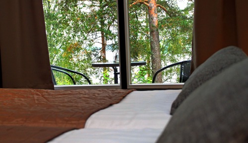 Chambre Confort avec lits jumeaux, 2 lits une place, vue lac