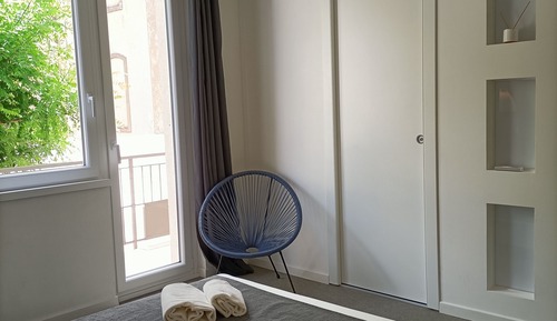 Chambre Double, terrasse, vue ville