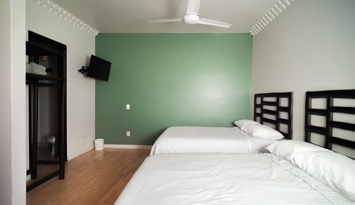 Chambre Double Standard, plusieurs lits, vue piscine, côté jardin