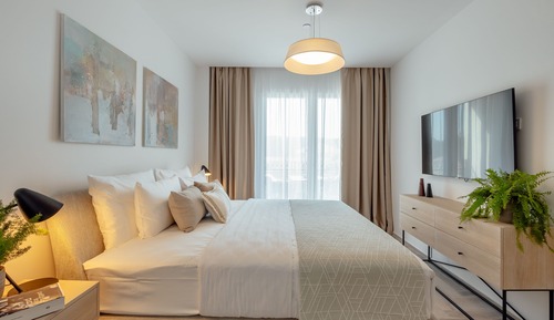 One Bedroom Apartment Street View - Residential Building