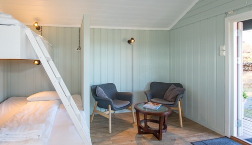 Cabane, salle de bains commune