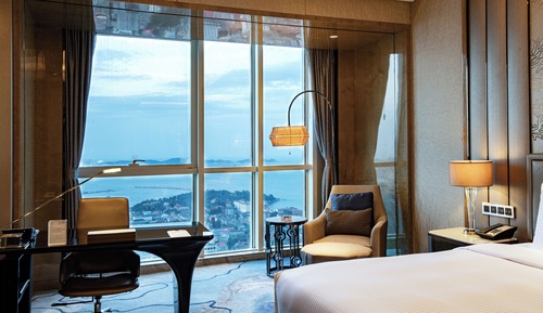 Chambre Supérieure, 1 très grand lit, vue mer