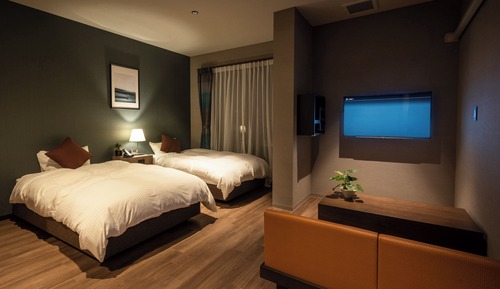 Chambre Standard avec lits jumeaux, 2 lits une place, non-fumeurs, salle de bains privée
