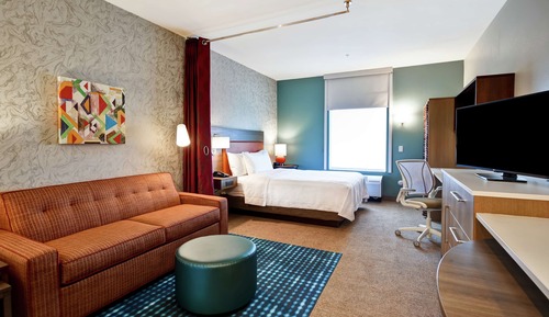 Studio, 1 grand lit, accessible aux personnes à mobilité réduite, baignoire