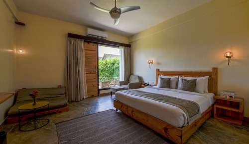 Chambre Double Deluxe, 1 très grand lit, vue jardin