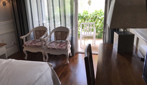 Chambre Double ou avec lits jumeaux, terrasse, vue jardin