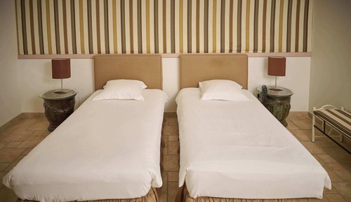 Chambre Deluxe avec lits jumeaux, salle de bains attenante (Douves)