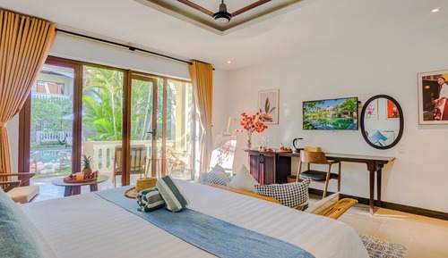 Chambre Supérieure avec lits jumeaux, vue jardin