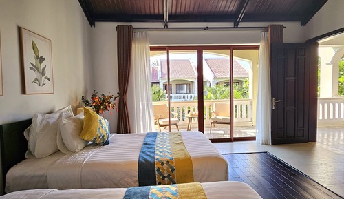 Chambre Deluxe avec lits jumeaux, vue piscine
