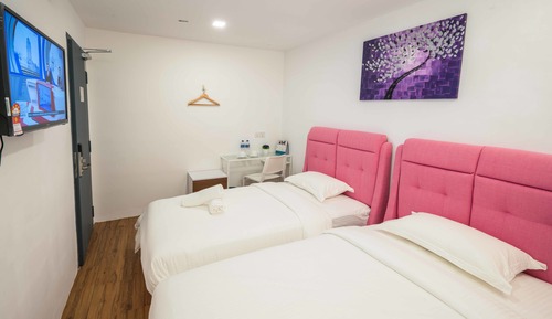 Chambre Supérieure avec lits jumeaux, 2 lits une place, salle de bains privée