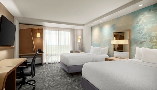 Chambre, 2 grands lits