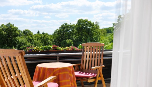 Chambre avec lits jumeaux, balcon