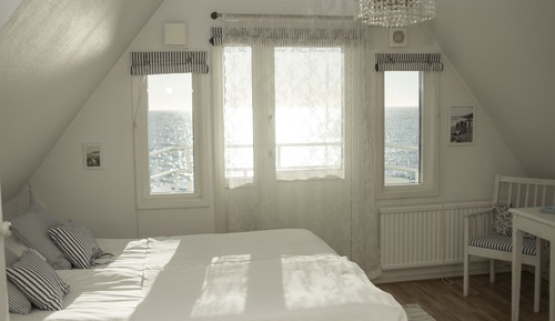 Chambre Double, salle de bains privée, vue mer