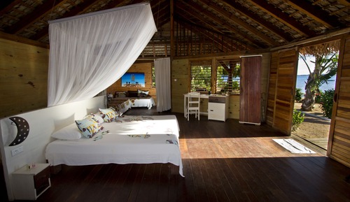 Bungalow, en front de plage