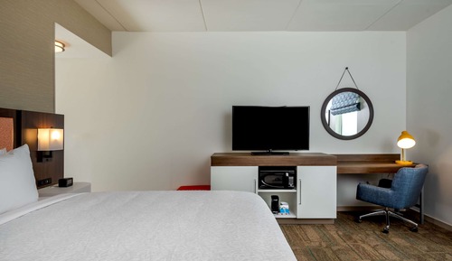 Chambre, 1 très grand lit, accessible aux personnes à mobilité réduite (Hearing, Roll-in Shower)