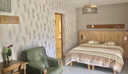 Chambre Double Deluxe, 1 grand lit, accessible aux personnes à mobilité réduite, vue jardin