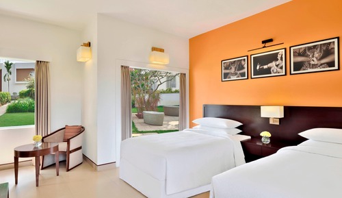 Chambre, 2 lits une place, non-fumeurs, balcon (Garden View)