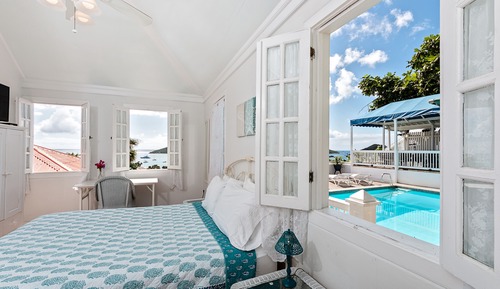 Chambre Supérieure, 1 très grand lit, vue port